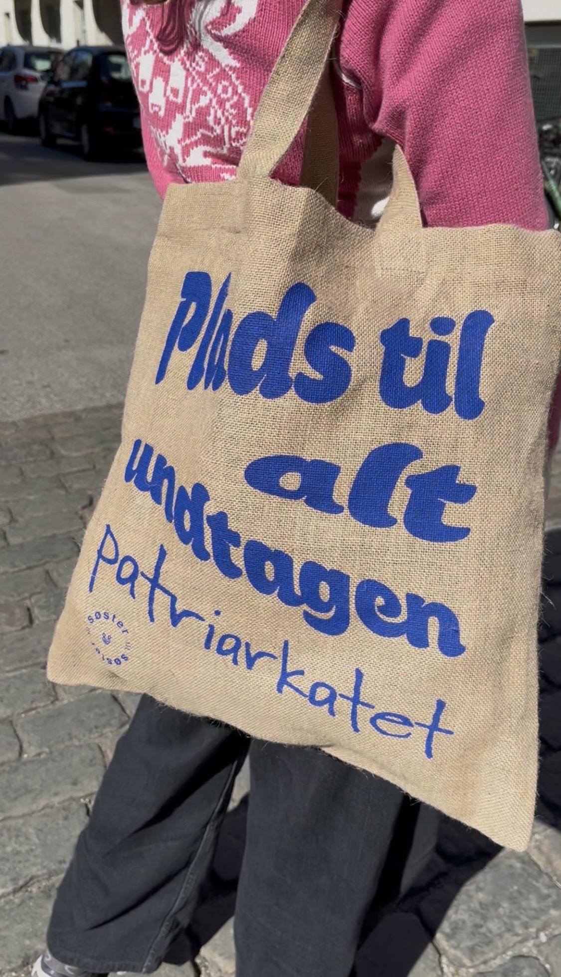 "Plads til alt, undtagen patriarkatet" mulepose